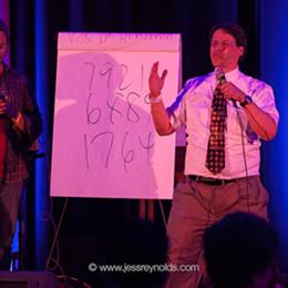 Mathemagician Arthur Benjamin at TwentyWonder 2012. Photo by Jess Reynolds.