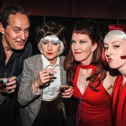 The Poubelle Twins with Scot Robinson and Kate Flannery of The Lampshades at TwentyWonder 2014. Photo by Sam McCay.